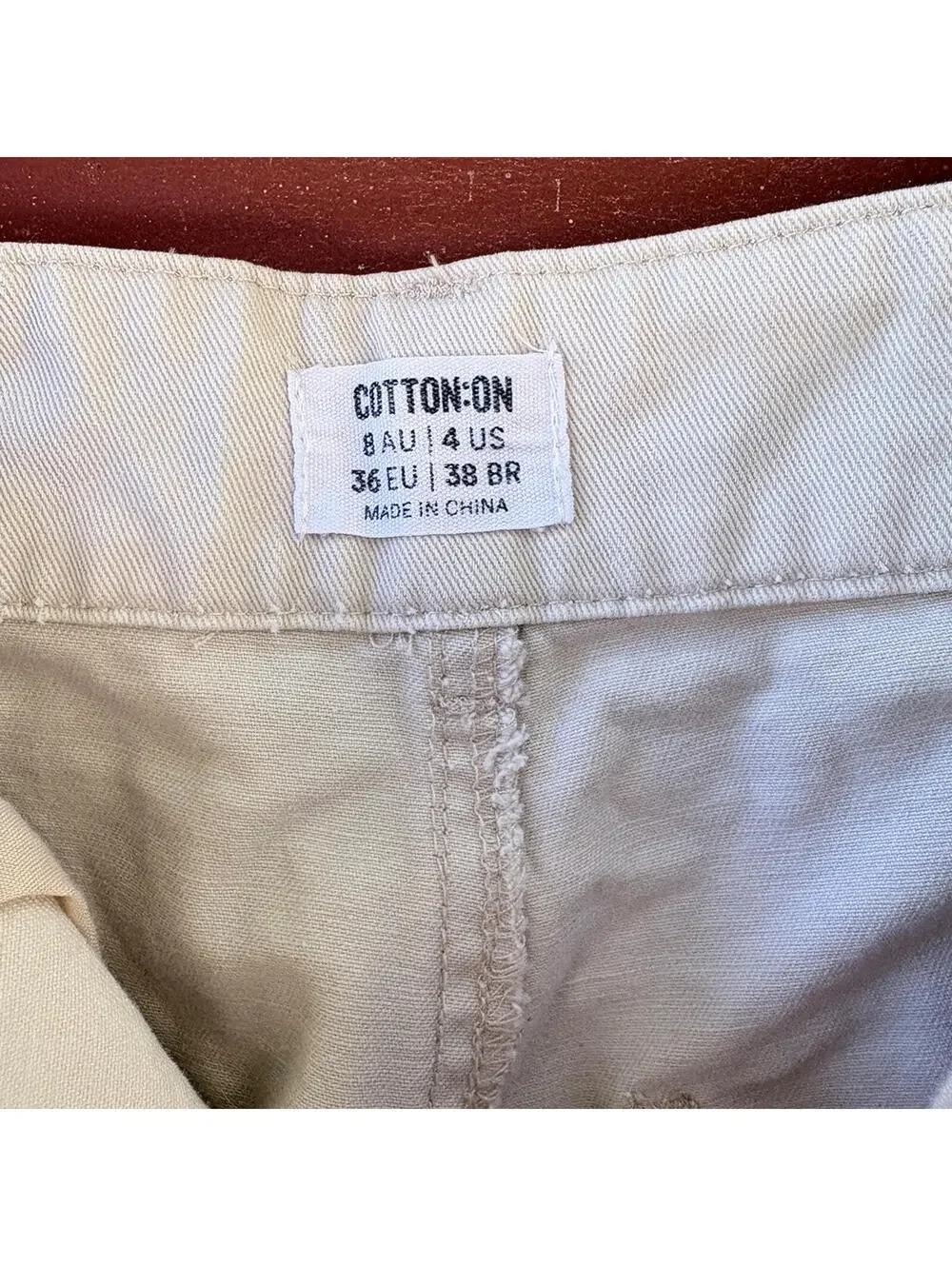 Cotton On Light Beige Cargo Pants with Multiple Pockets - Picture 5 of 6